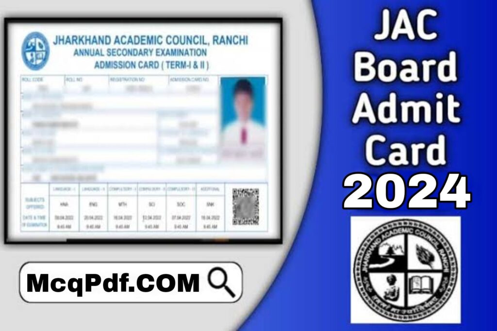 JAC 10th, 12th Admit Card 2024 Download